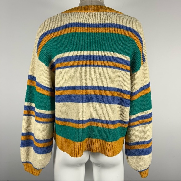 By together knit colour block sweater oversized size small boho colors - Picture 3 of 10